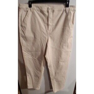 Evri Cream Ankle Taper Pants Sz 16W